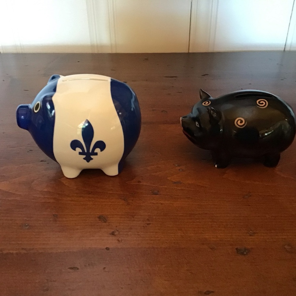 Pair of Ceramic Piggy Banks - Picture 2 of 5